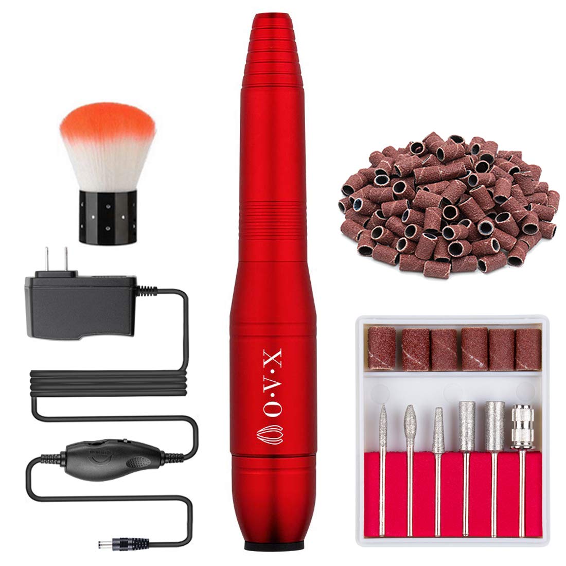20000 Rpm Electric Nail File Kit Portable Nail Drill Machine Professional Manicure Pedicure Kit With Sanding Bands,Nail Drill Bi