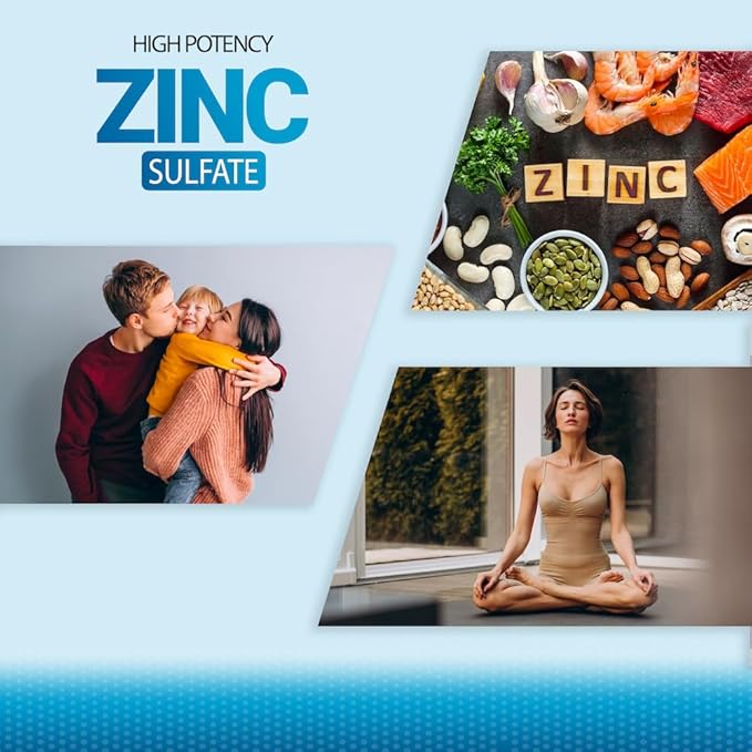 Puregen Labs Zinc Sulfate 220 mg Dietary Supplement Tablets - 100 Count (Pack of 2)