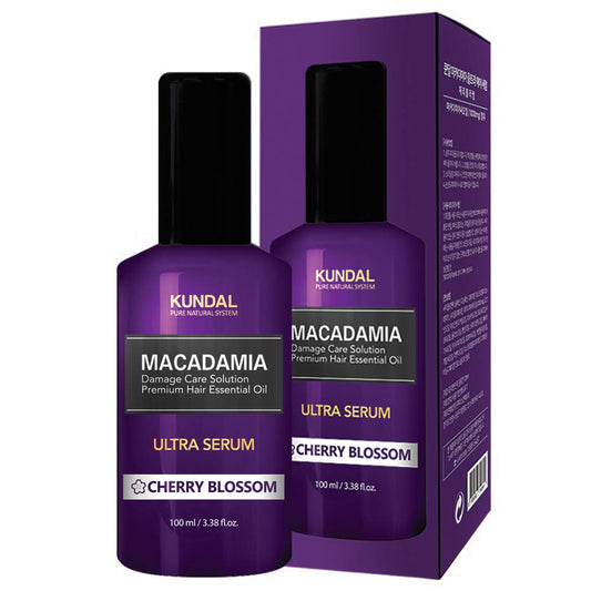 Kundal Ultra Macadamia Oil Hair Serum [Cherry Blossom]- Korean Hair Care Premium Hair Essential Oil, Intense Repair, Deep Nouris