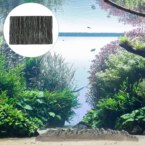BESTYASH 3D Fish Tank Background Panel Vertical Texture, Turtle Tank Landscaping Board for Aquarium Decor and Terrarium, Blue Decorative Backdrop for Cichlid and Reptile Habitats