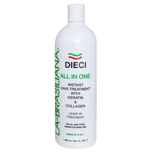 La-Brasiliana Dieci All-In-One Instant Hair Treatment, 33.8 Fl.Oz.
