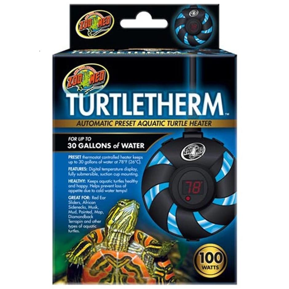 Zoo Med TURTLETHERM Automatic Preset Aquatic Turtle Heater (Up to 30 Gallons) 100 Watt - size: 100 Watt (Up to 30 Gallons)