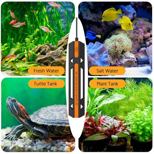 QZQ Aquarium Heater, 300W Fish Tank Heater with Temperature Controller, Leaving Water Automatically Stop Heating, Overheating Protection, Turtle Tank Heater for Freshwater & Saltwater - size: 300W