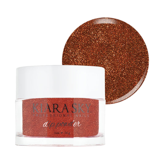 Kiara Sky Long Lasting Nail Dip Powder Red Tones 1 Oz, Frosted Pomegranate