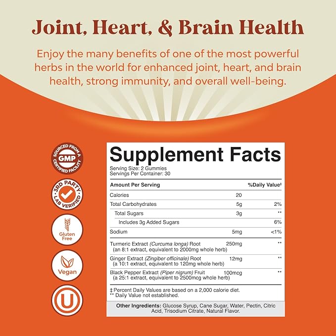 Turmeric Curcumin Immune Support Gummies - Immune Booster Turmeric Gummies for Joint Support and Advanced Skin Care - with Black Pepper Joint Supplement Gummy Vitamins with Curcumin Powder