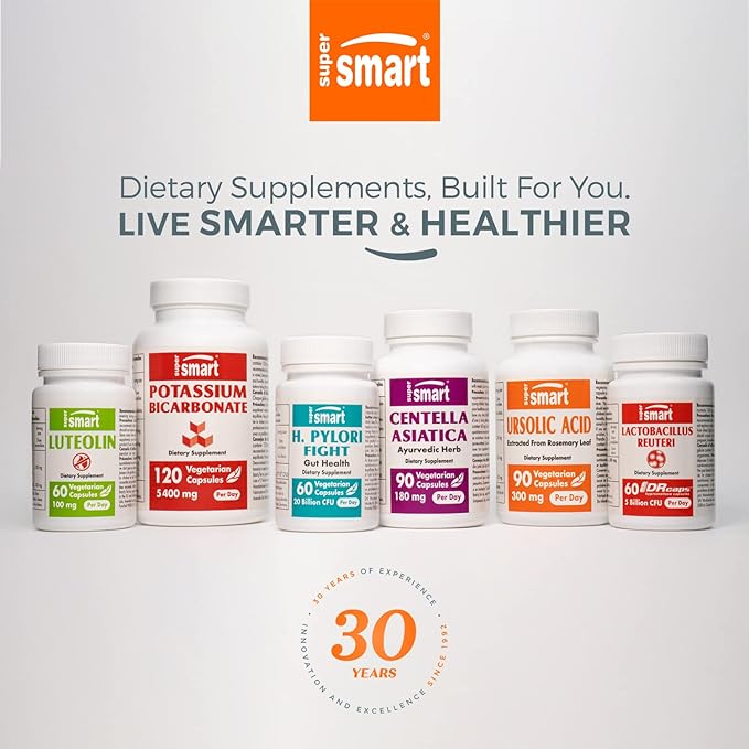 Supersmart - Natural Sleep Formula (Advanced Formula) - with L-Tryptophan, Valerian Root, Hop, Eschscholzia Californica - Herbal Supplement | Non-GMO & Gluten Free - 45 Tablets