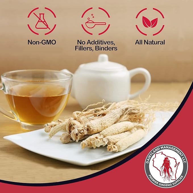 Dairyland American Ginseng Slices and Roots - 4 oz Pack Each of Wisconsin Ginseng – Direct from Farmer to Consumer 西洋参