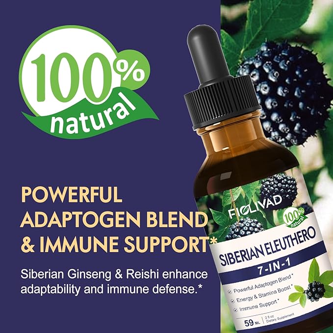 Siberian Ginseng Liquid Drops, 100% Natural Herbal Extract for Powerful Adaptogen Blend, Energy & Stamina Boost & Immune Support. 8oz-Original
