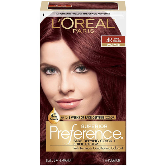 L'Oreal Superior Preference - 4R Dark Auburn (Warmer) 1 Each (Pack Of 12)