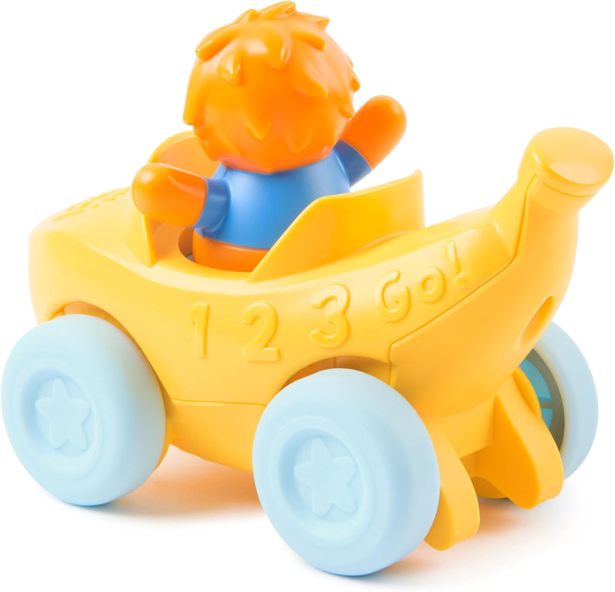 Ms. Rachel Herbie's 1-2-3 Roll! Toy Car with Click-in Figure & Pull Back Action, for Toddlers 1-3Y+