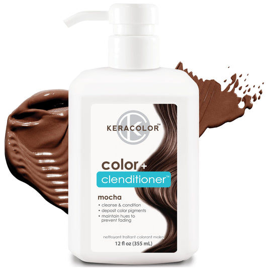Keracolor Clenditioner Mocha Hair Dye - Semi Permanent Hair Color Depositing Conditioner, Cruelty-Free, 12 Fl Oz (Pack Of 1)