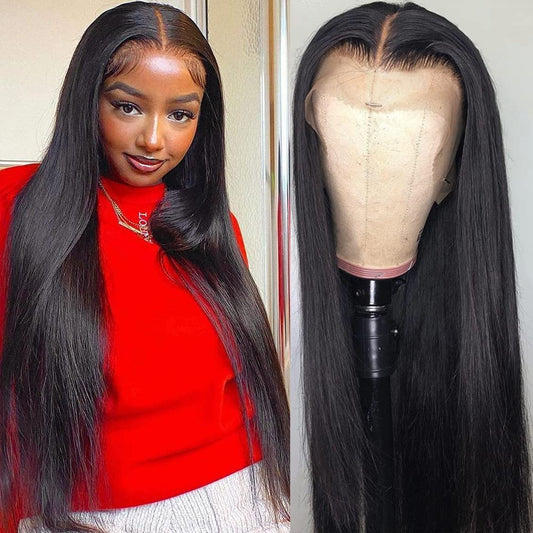 Iris Queen Straight 13X4 Hd Lace Front Wigs Human Hair 180 Density 12A Glueless Transparent Lace Frontal Wigs For Black Women Pr