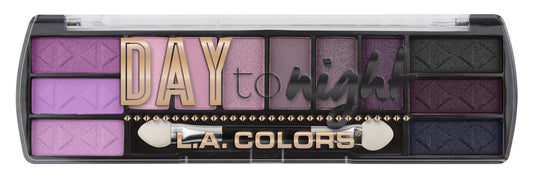 L.A. Colors Day To Night 12 Color Eyeshadow Palette, Daybreak, 0.28 Oz, Powder