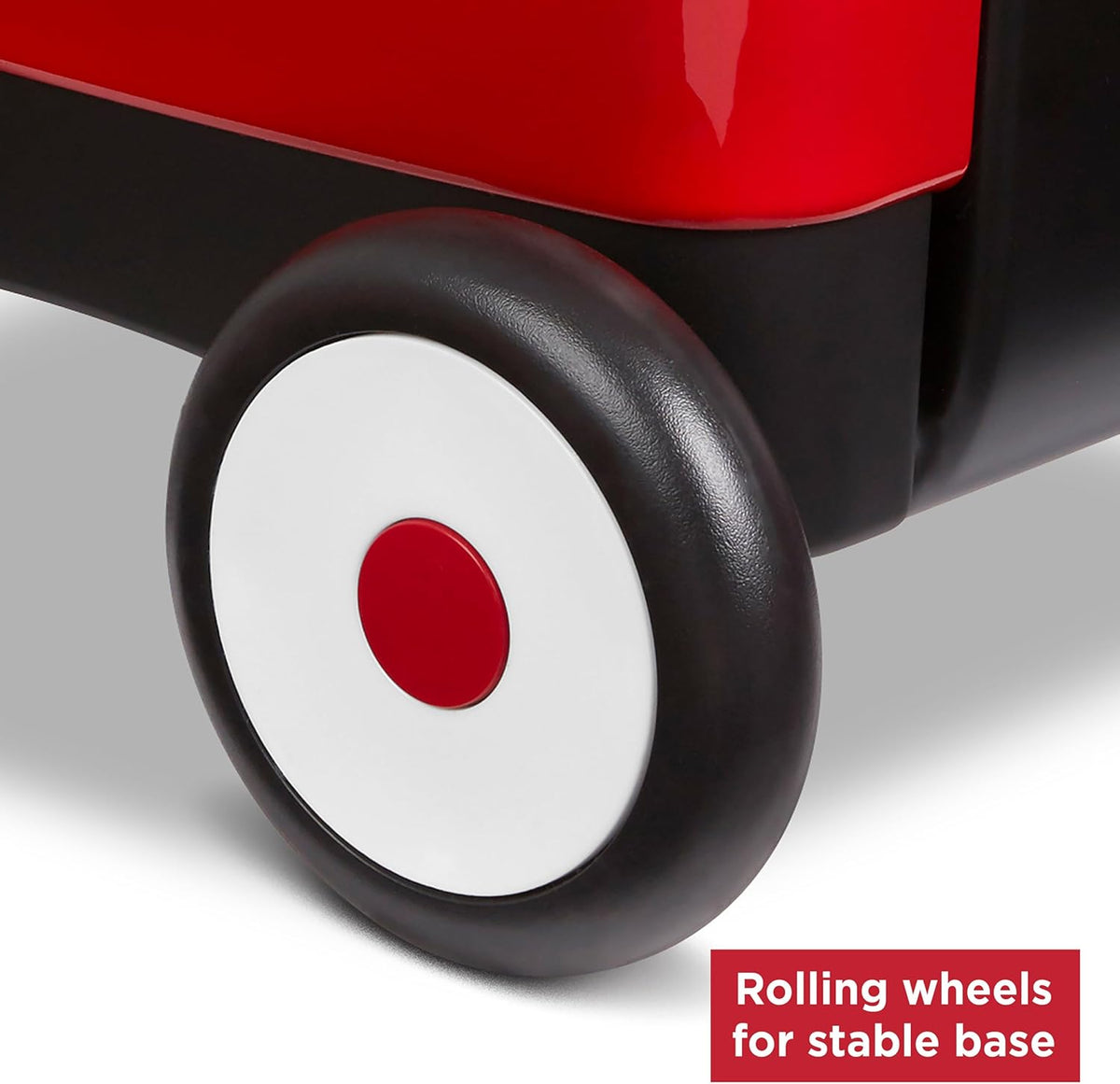 radio flyer push & pull walker wagon with garden tools, red, for kids 1-4 years old