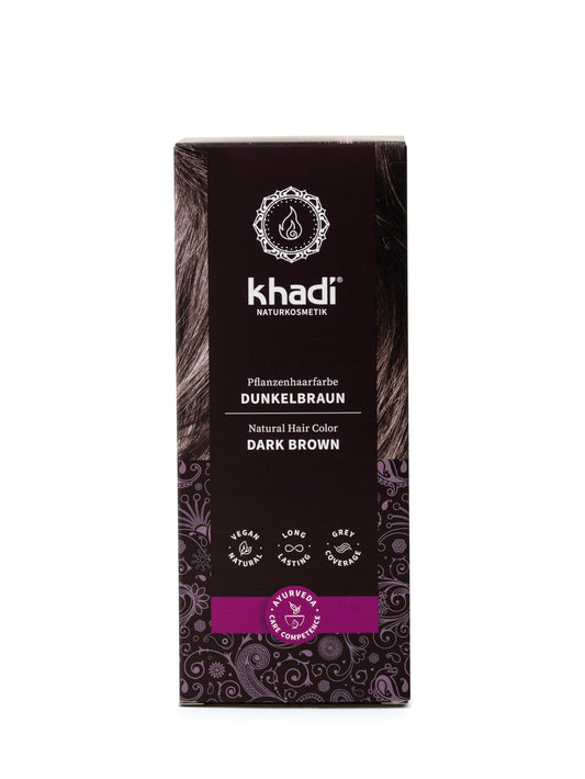 Khadi Ayurvedic Natural Hair Color, 100% Herbal, Vegan, Ppd & Chemical Free, Certified Natural Cosmetics For Healthy Hair (Dark