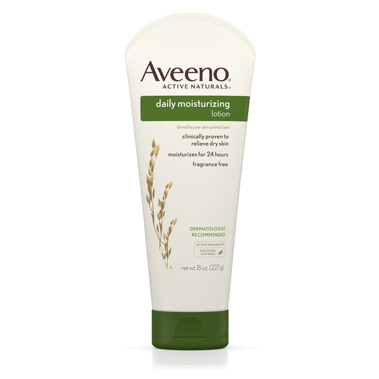 Aveeno Daily Moisturizing Lotion, 8-Ounce Tube (Pack Of 3)