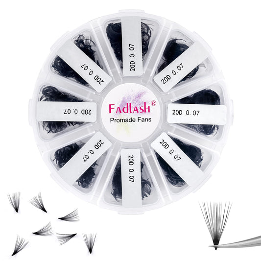 Lash Extension 20D 1000 Mixed Premade Fans Eyelash Extensions D Curl Promades Eyelash Volume Lash Extensions Loose Fans Pre Made