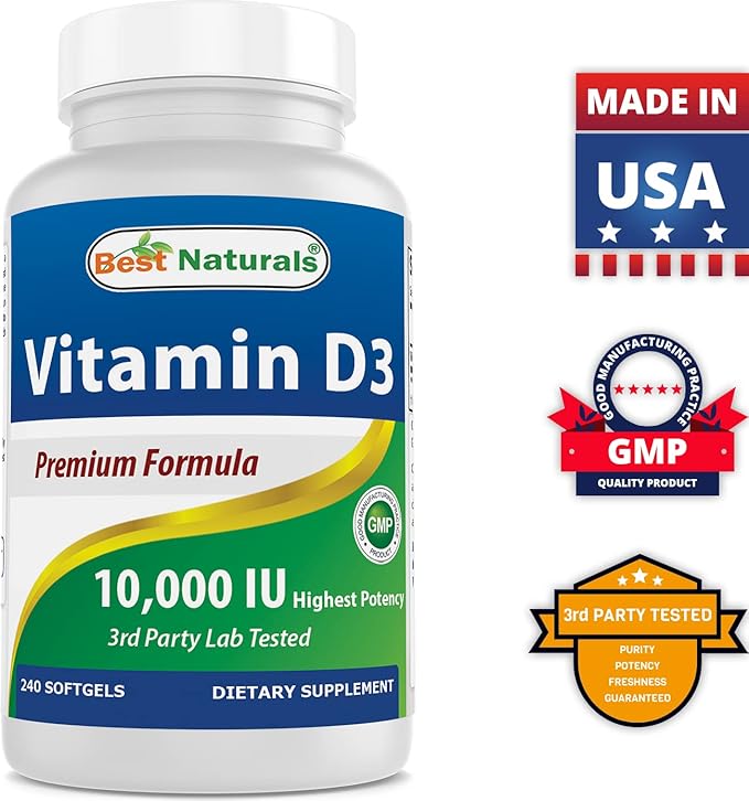 Best Naturals Vitamin K2 (MK7) with D3 & Vitamin D3 10000 I
