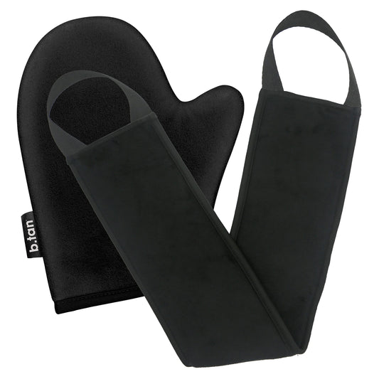 B.Tan Back + Body Self Tanning Mitt Applicator Kit | Get Your Mitts On This Bundle - Streak-Free, Velvety Soft, Reusable & Washa