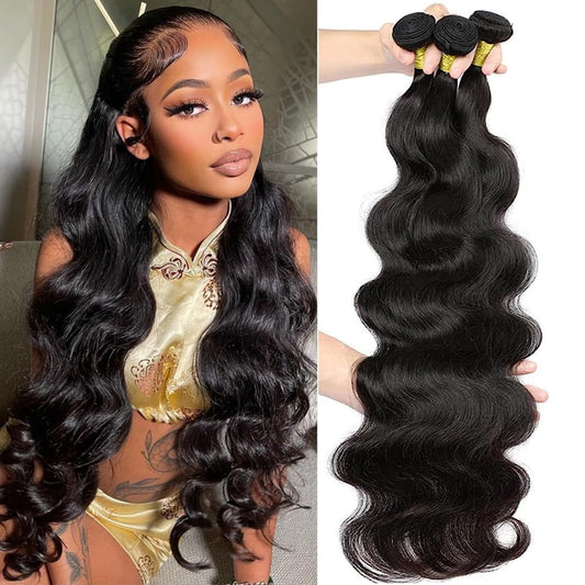 10A Brazilian Virgin Human Hair Bundles Body Wave 14 16 18 Inch 100% Unprocessed Body Wave Human Hair Bundles For Women Body Wav