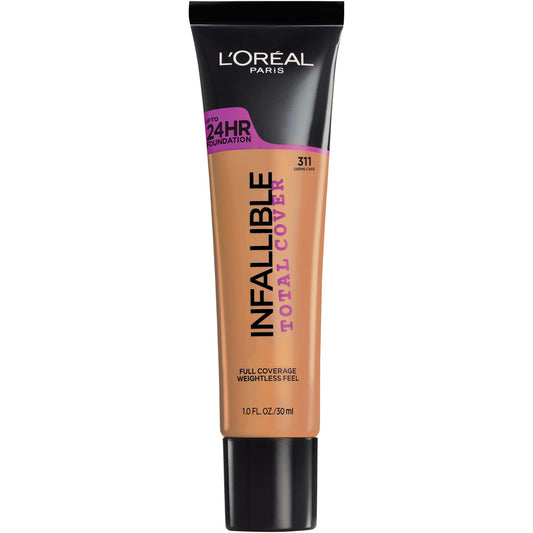 Lor  Al Paris Infallible Total Cover Foundation, Creme Cafe, 1 Fl; Oz.