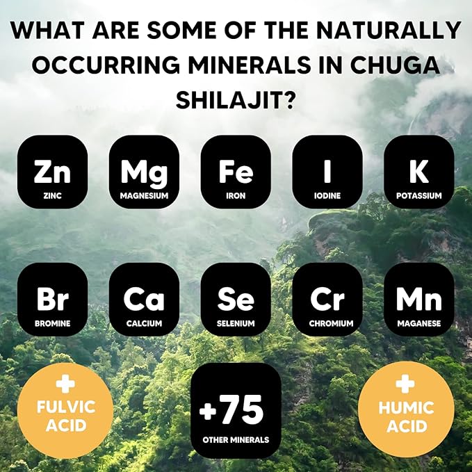 Chuga's Pure Himalayan Shilajit for Men & Women | Organic Shilajit Harvested 16,000ft | Lab Tested in USA, 74+ Fulvic Acid, Grade A, Immune Booster, Shilajit Resin 20 Grams, 100 Servings (Pack of 1)
