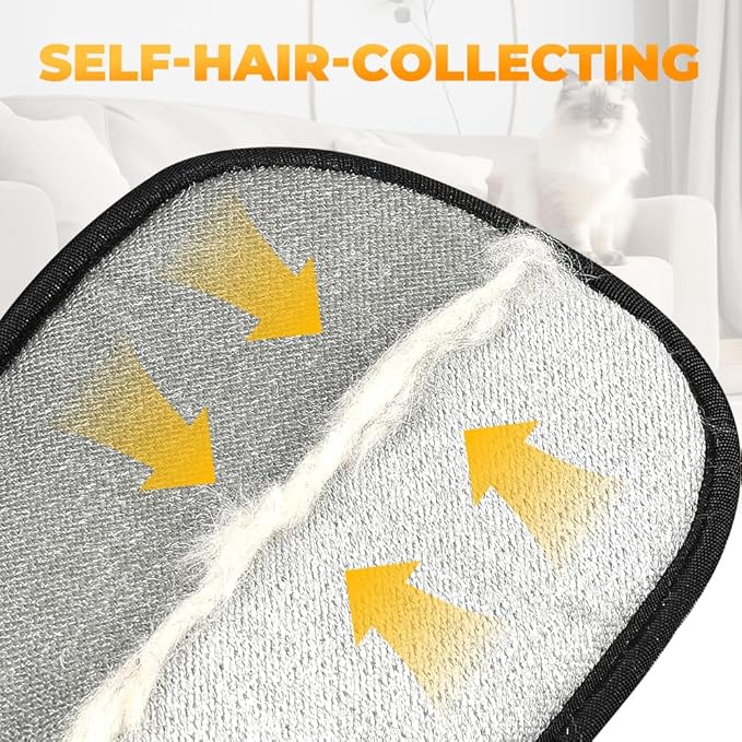 Pet Hair Removal Glove for Cats & Dogs, 2025 New Pet Hair Remover Electrostatic Gloves Pet Hair Remover Glove for Couch, Furniture, Carpet, Curtain, Washable Reusable Animal Fur Removal Tool (2PCS)