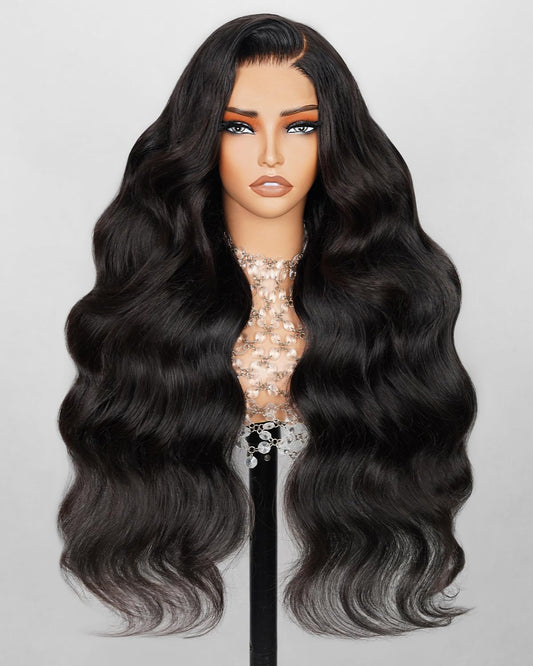 Arabella Glueless Lace Front Wigs Human Hair 13X4 Tiny Knots Real Pre Bleached Body Wave Wigs Human Hair 210% Density Upgraded B