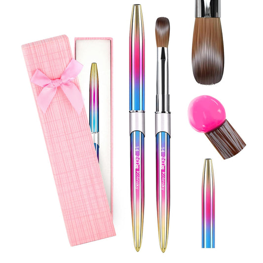 Acrylic Nail Brush - Zoccee 100% Kolinsky Nail Brushes For Acrylic Application - Acrylic Powder Brush For Nail Art - Nail Brush