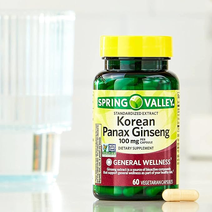 Convergence Korean Panax Ginseng Vegetarian Capsules, 100 mg, 60 Count