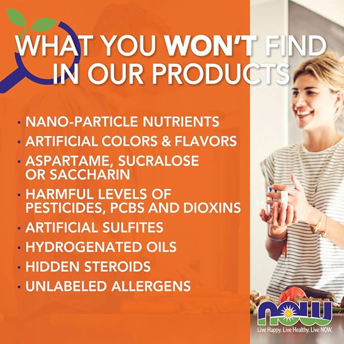 NOW Foods Supplements, Fiber-3, Certified Organic, Non-GMO Project Verified, Psyllium Free, with Organic Golden Flax Meal, Acacia & Inulin, 16-Ounce