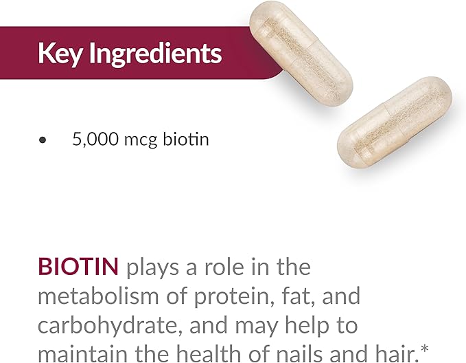 Bariatric Advantage Biotin 5,000 mcg - for Bariatric Surgery Patients - Easy-Digest Mini Capsules - Biotin Supplement - Hair, Skin & Nails Support* - 90 Count
