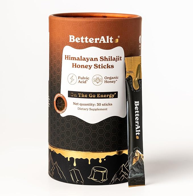 Pure Himalayan Shilajit Caramel Honey Sticks with Organic Honey, Saffron | Easy to Consume Shilajit| 30 Sticks for Energy Boost & Immune Support, 85+ Trace Minerals, 75%+ Fulvic Acid