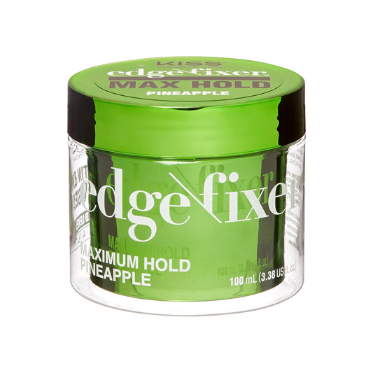 Kiss Colors & Care Maximum Hold Edge Fixer, Non-Greasy Gel Formula Infused With Biotin B7, 24 Hour Hold, Pineapple Scented, 3.38
