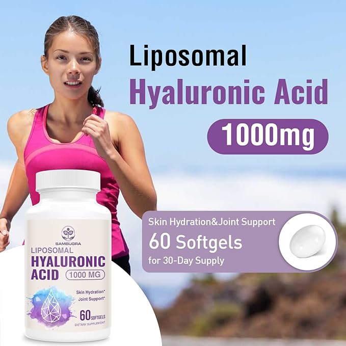 TUDCA Supplements 1100mg and Liposomal Hyaluronic Acid Supplements 1000mg, High Bioavailability Supplement (Pack of 2)
