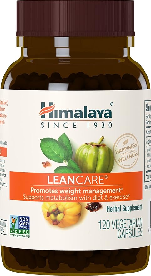 LeanCare Herbal Supplement for Weight Support, Promotes Healthy Body Weight and Metabolism, Garcinia, Gymnema, Guggul, Non-GMO, Vegan, 600 mg, 120 Vegetarian Capsules, 30 Day Supply