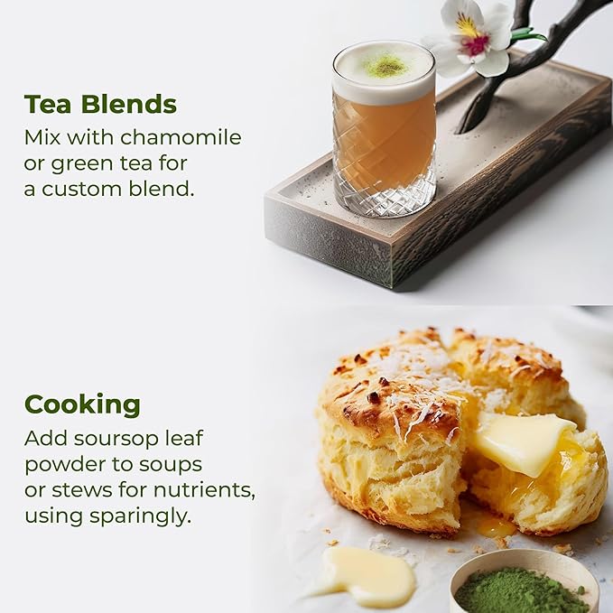 FRESHDRINKUS, Premium 10oz Soursop Leaf Powder, 100% Natural and Pure from Soursop Graviola Leaves, Soursop Leaf Tea, Hoja Guanabana, No Additives, No Gluten, No Sugar, Vegan
