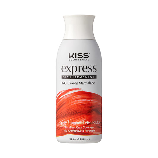 Kiss Express Semi-Permanent Hair Color 100Ml (3.5 Us Fl.Oz) (1 Count, Orange Marmalade)