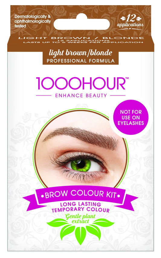 1000 Hour Professional Formula Brow Color Kit - Defined Brows With A Long-Lasting Formula With Eyebrow Mascara - Brow Gel For St