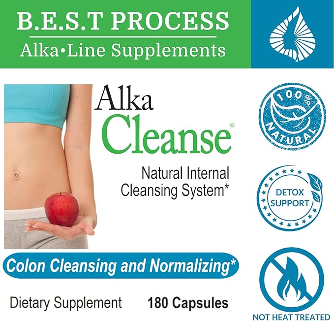 Alka•Cleanse Best Process Alkaline — Herbal Detox Colon Cleanse & Digestive Distress Formula — Psyllium Husk, Probiotics, Enzymes & Herbs (3)