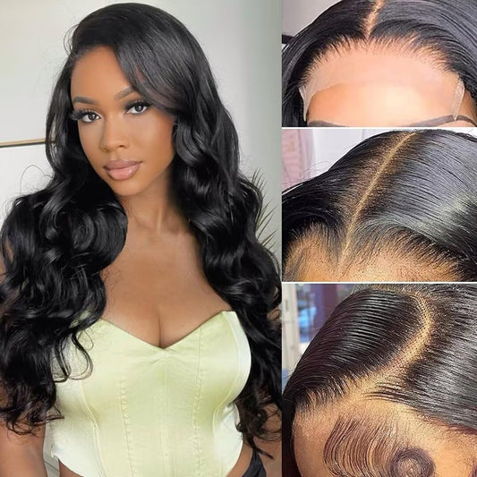 Aaliweya 5X5 Lace Closure Wig 5X5 Body Wave Closure Wig For Women 180% Density 5X5 Hd Lace Closure Wigs Human Hair Pre Plucked W