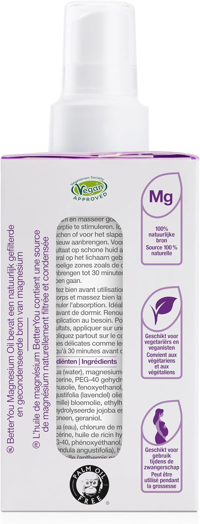 BetterYou Magnesium Muscle Body Spray - Relaxing Topical Magnesium and Essential Oil Spray - Lavender and Chamomile - Promotes Better Sleep - 3.38 oz (Pack of 3)