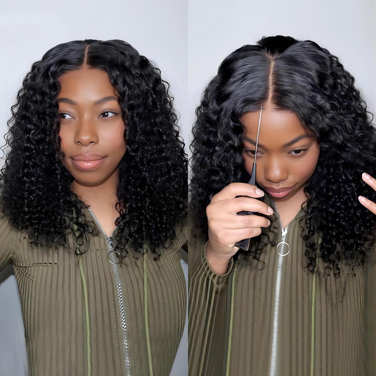 Isee Wear And Go Glueless Wigs Human Hair Pre Plucked Deep Wave Bob Wig Human Hair Lace Front Wigs For Women Upgraded No Glue Pr