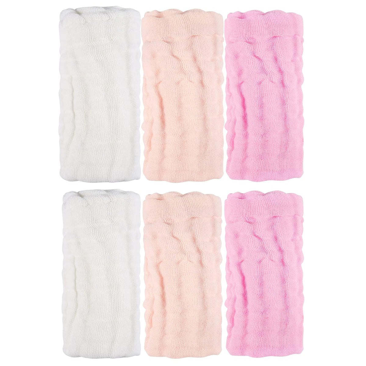 Baby Washcloths and Burp Cloths, Soft Absorbent Towels for Newborns, 6 Pack, 12x12 Inches (Pink)