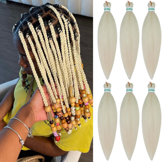 Leticia Blonde Braiding Hair Pre Stretched Short Braiding Hair Blonde 16Inch
