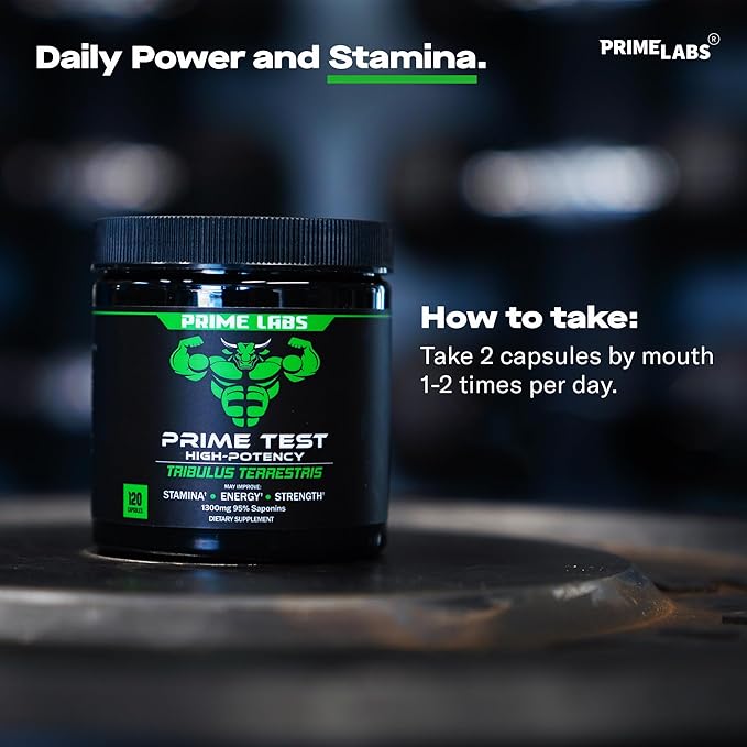 Prime Labs Tribulus Terrestris (120 ct) + Organic Black Maca (60 ct)