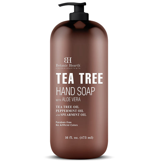 Botanic Hearth Tea Tree Liquid Hand Soap - Sulfate Free Formula - Multi Purpose Hand Wash With Aloe Vera And Premium Grade Tea T
