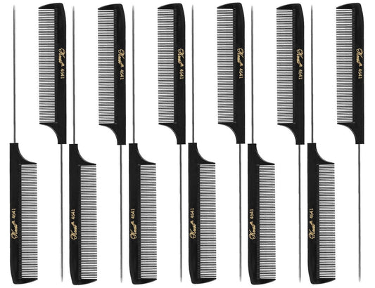 Krest 8 1/2'' Weaving Foiling Fine Rattail Comb (12 Pack) 12 X Sb-K4641-Blk