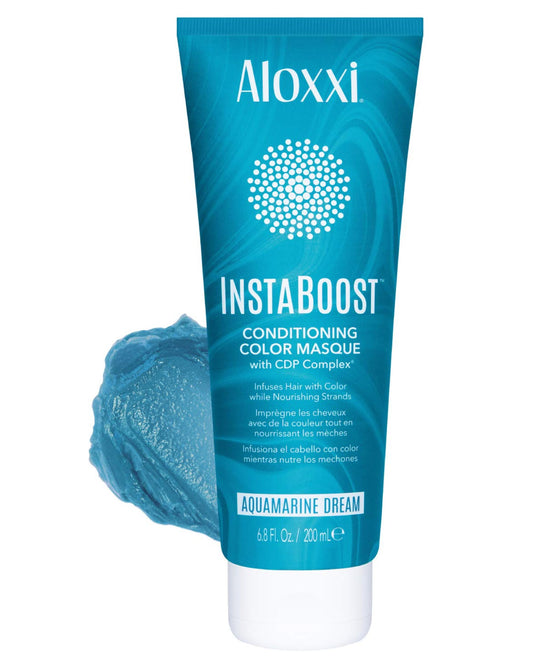Aloxxi Instaboost Teal Color Depositing Conditioner Mask - Instant Temporary Hair Color Dye - Hair Color Masque For Deep Conditi