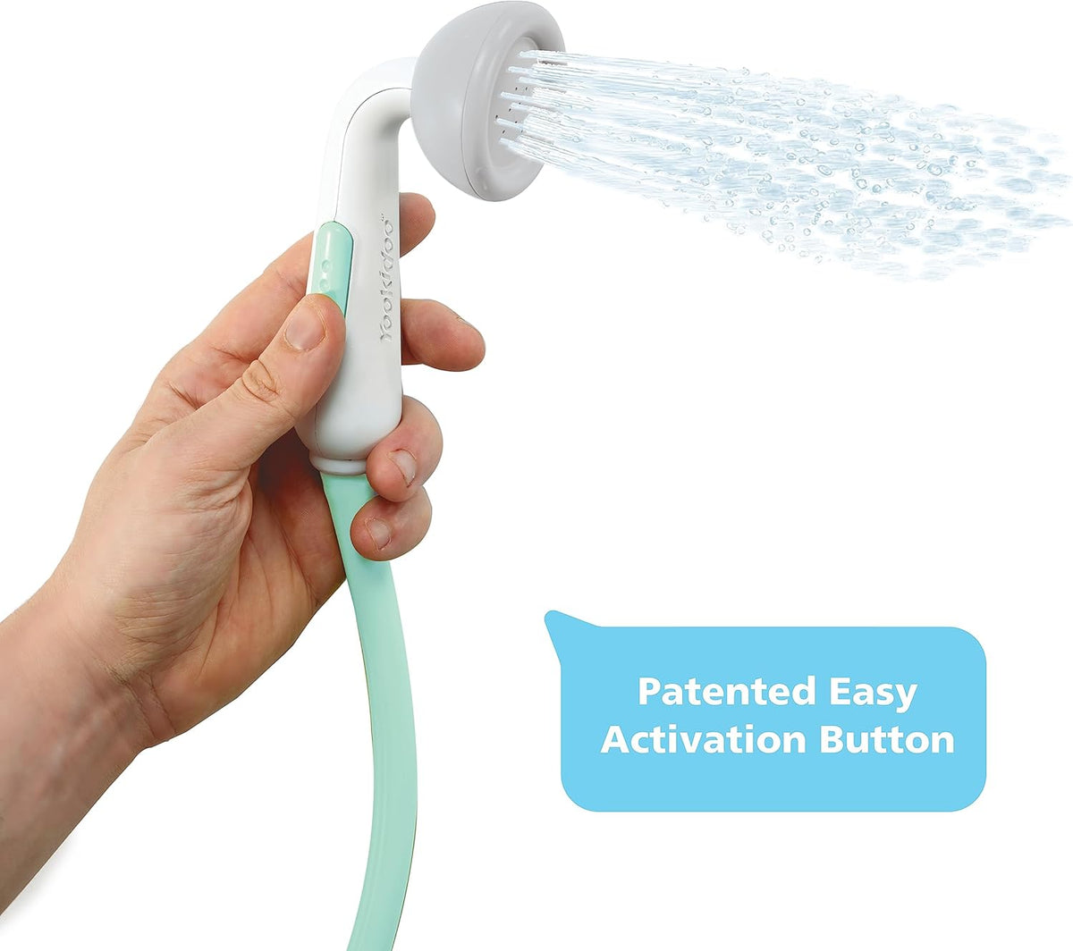 Yookidoo Baby Bath Shower Head with Elephant Water Pump for Newborns and Toddlers